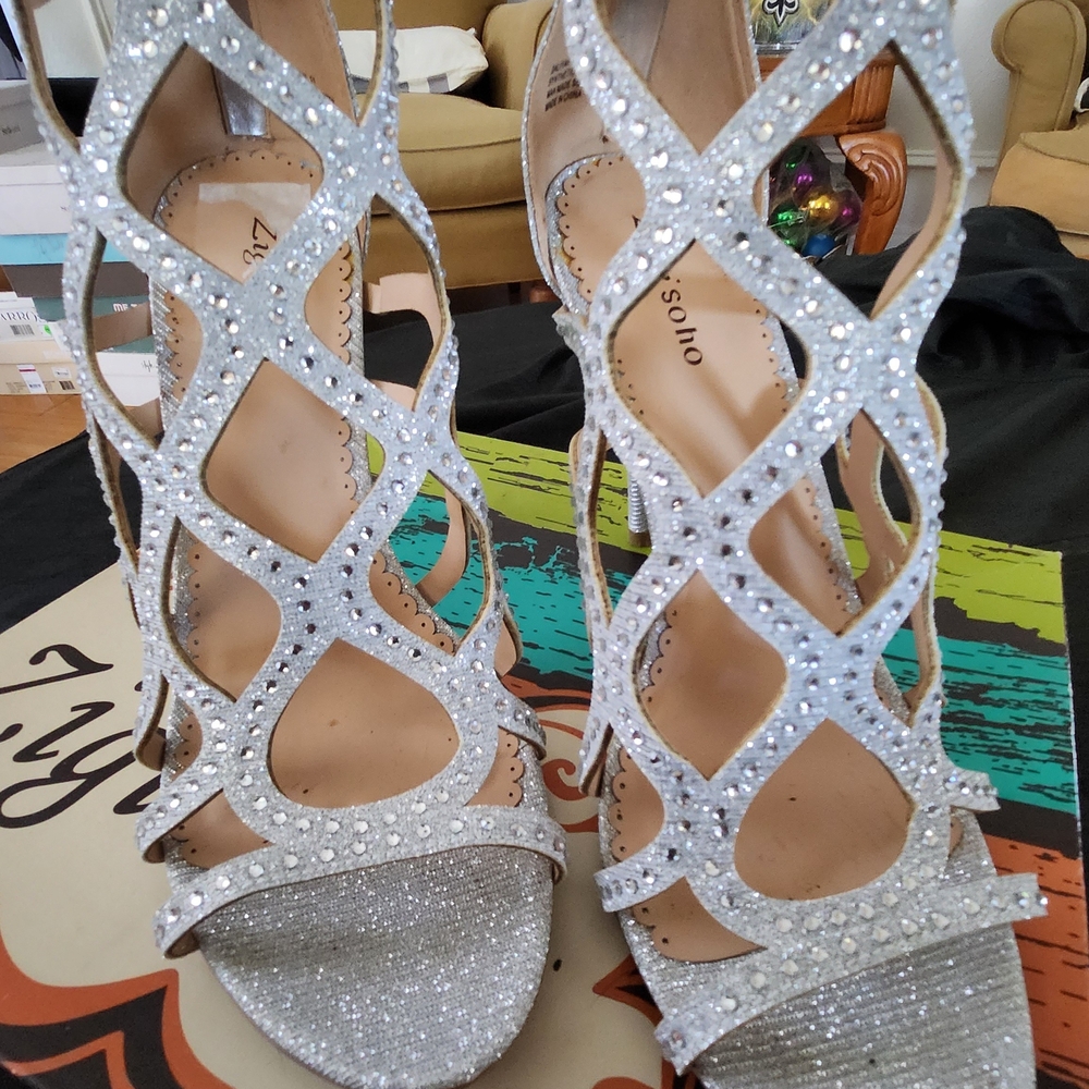 Dazzling Silver Women's Heels
